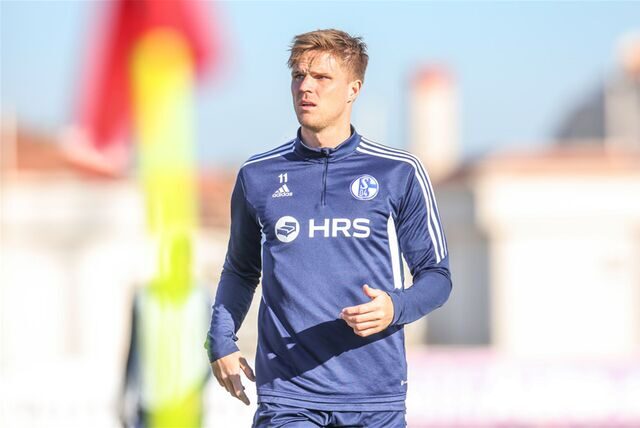 Marius Bülter auf dem Trainingsplatz.