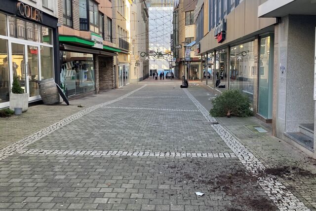 Die Große Geldstraße in Recklinghausen in Blickrichtung Altstadtmarkt