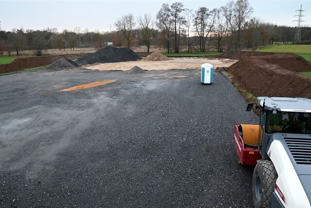 Baustraße zur Windrad-Baustelle in Wulfen