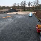 Baustraße zur Windrad-Baustelle in Wulfen