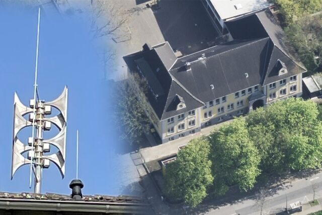 Auf der Wilhelmschule ist eine der Sirenen, die beim Warntag heulen. Im Januar 2023 kam es hier zu einem überraschenden Fehlalarm, am Donnerstag wird die Sirene wie die anderen im Stadtgebiet zu hören sein.