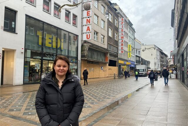 ILS-Expertin Kati Volgmann auf dem Dortmunder Ostenhellweg