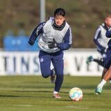Soichiro Kozuki bei einem Trainingsspiel.