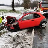 Schnee und Glätte sorgten am Donnerstagmorgen in Dorsten für zwei Unfälle. Symbolbild.