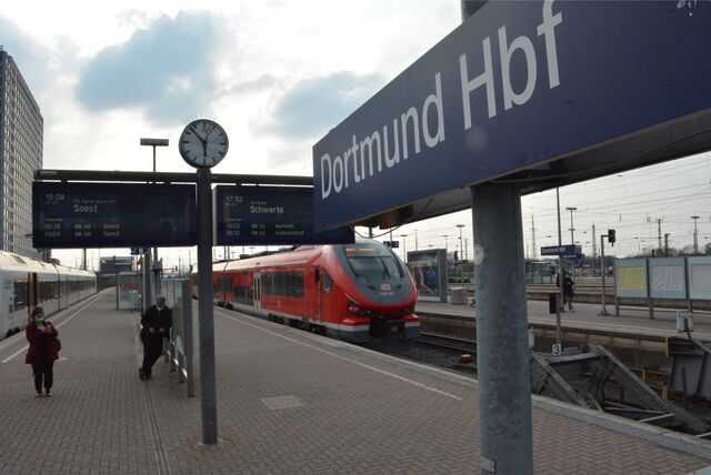 Ein Bahnsteig an Dortmund Hauptbahnhof