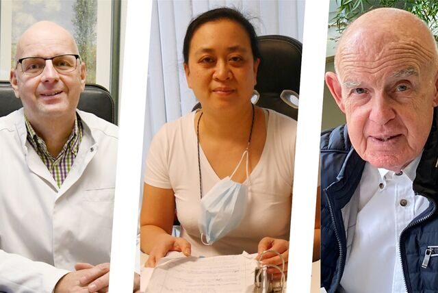 Die Mediziner Markus Böddeker, Maya Ong und Hans-Ulrich Foertsch