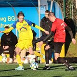 Nico Chrobok (l), hier im Spiel gegen Arminia Ickern, traf spät für die Spvg Schwerin gegen den FC 96 Recklinghausen.