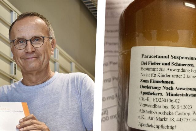 Apotheker Winfried Radinger stellt den Fiebersaft für Kinder selbst her.
