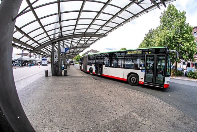 Der Busbahnhof in Recklinghausen.