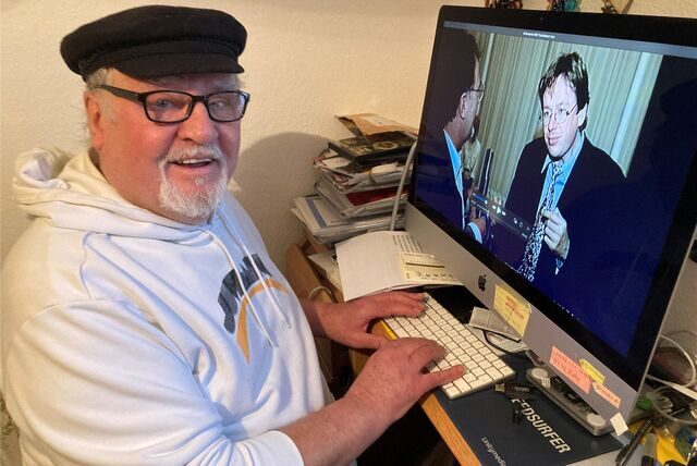 Dieses Interview mit Wettermoderator Jörg Kachelmann zum Grimme-Preis 1995 digitalisiert Michael Schoenwolff am heimischen PC.