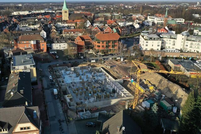 Luftaufnahme vom Bauplatz am Voßkamp