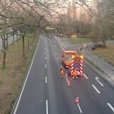 Mit etwa einer halben Stunde Verspätung wurde gegen 17.30 Uhr die B1 gesperrt – wegen der Entschärfung von drei Bombenblindgängern am Dienstag (7.2.).