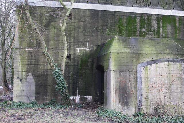 Außenansicht des Bunkers an der Velsenstraße in Waltrop.