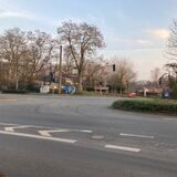 Der Kreuzungsbereich Akkoallee/Averdunkstraße in Recklinghausen Hochlar