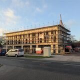 Das Bauprojekt rund um den neuen Hervester dm-Markt nimmt langsam Formen an. Der Rohbau ist fertig.