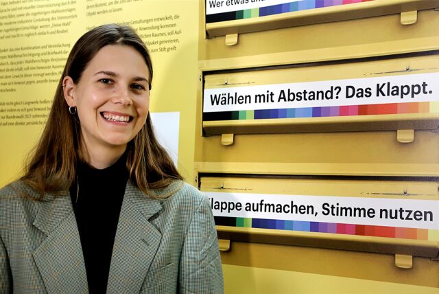 Pauli Muszi von der Ecosign Hochschule in Köln hat das Wählen neu gestaltet: bunt und locker.