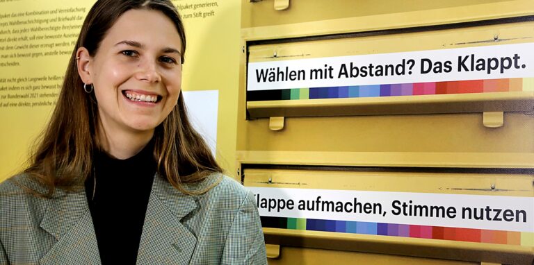 Pauli Muszi von der Ecosign Hochschule in Köln hat das Wählen neu gestaltet: bunt und locker.