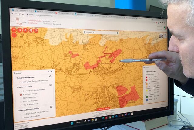 Wer sein Haus mit Erdwärme beheizen möchte, findet auf dem Geothermie-Portal des Geologischen Dienstes NRW alle wichtigen Angaben zum Untergrund seines Grundstücks.