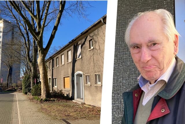 Ein älterer Mann gehört zu den letzten Mietern am Ahornweg,