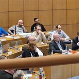 Die Spitze der CDU-Fraktion auf ihren Plätzen im Castrop-Rauxeler Stadtrat.