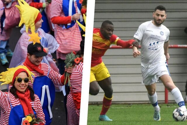 Während andere Karneval feierten, spielten der FC Castrop-Rauxel und Mario Djordic (am Ball) gegen Mengede.