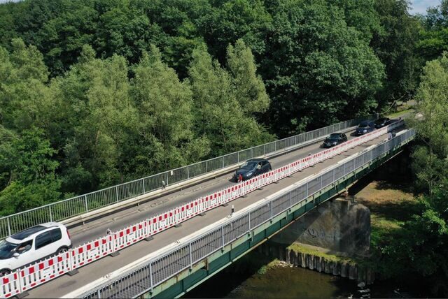Die marode Lippebrücke in Dorsten-Hervest ist nur einseitig befahrbar.