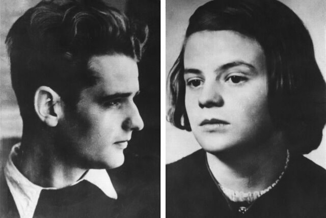 Hans und Sophie Scholl als Porträtaufnahme.