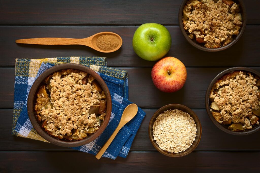 crumble aus der nähe