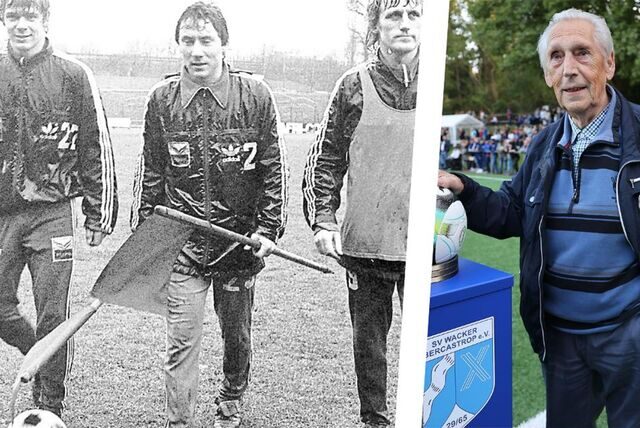 Norbert Witczak (r) war bei der SG Castrop der erste Trainer von Wolfram Wuttke (linkes Bild, Mitte)