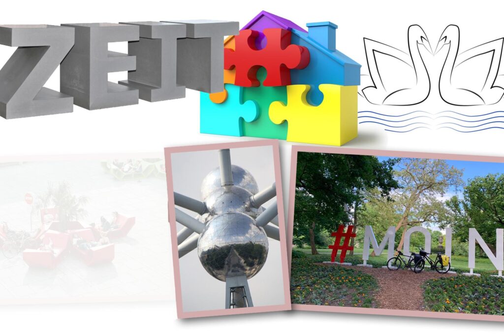 Fünf Kunstwerke dieser Art stehen zur Abstimmung zur Verfügung: eine Stele, Schriftzüge (#casloveseu), ein Europa-Puzzle und Schwäne. Fünf Kunstwerke dieser Art stehen zur Abstimmung zur Verfügung: eine Stele, Schriftzüge (#casloveseu), ein Europa-Puzzle und Schwäne.