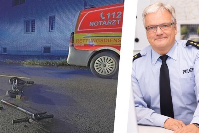 33 Pedelec-Fahrer wurden im letzten Jahr bei Unfällen in Marl verletzt – so wie hier auf der Hervester Straße. Polizeidirektor Martin Kirchner plant ein Sicherheitstraining für Senioren mit Pedelec.