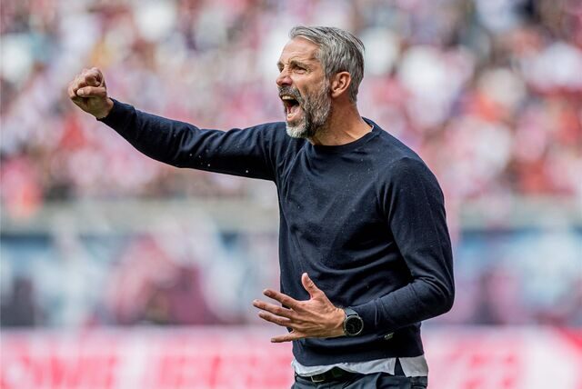 RB-Trainer Marco Rose ballt die Faust.