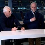Die Fußball-Legenden Klaus Fischer und Rüdiger Abramczik im Legenden-Talk mit Jörg Seveneick.