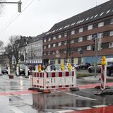 Der Verkehr stockt.