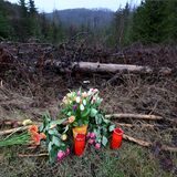 Blumen und Kerzen wurden am Fundort des getöteten Mädchens Luise niedergelegt.