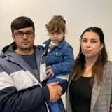 Mohammad Rasoul mit seiner Frau Delber Alloush und Tochter Arya (2)