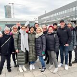 Reporter Kevin Kindel am Donnerstag um 10.30 Uhr mit dem Protestzug der Beschäftigten aus dem Öffentlichen Dienst am Dortmunder Hauptbahnhof.
