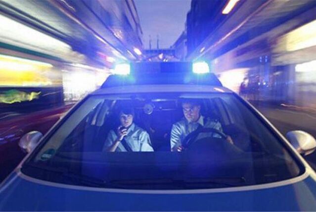 Polizeiwagen mit Blaulicht