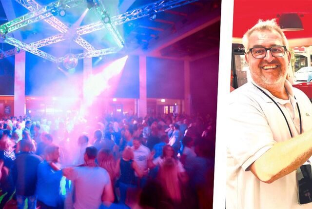 Über die volle Tanzfläche bei der Ü-30-Party in Recklinghausen freut sich Gastronom Carsten Knepper.