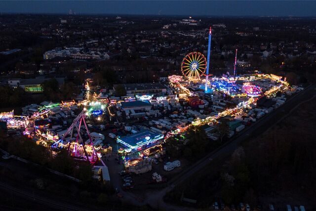 Luftbild Palmkirmes Recklinghausen
