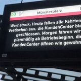 Der Warnstreik im öffentlichen Dienst sorgte für leere Bushaltestellen im ganzen Stadtgebiet am Dienstagmorgen.