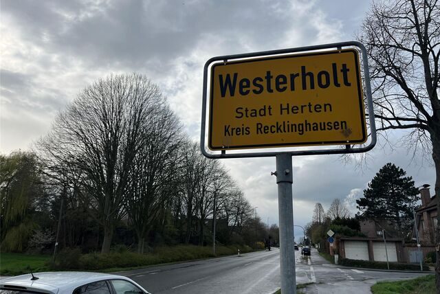 Das Ortseingangsschild von Herten-Westerholt.