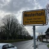 Das Ortseingangsschild von Herten-Westerholt.