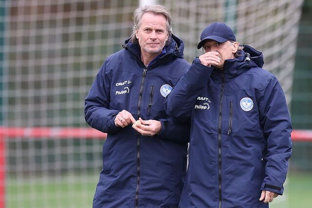 Der FC-Präsident Uwe Blase (l) hat die Nachfolge von Coach Michael Wurst (r) festgelegt: Trainer-Duo übernimmt beim FC Castrop-Rauxel das Ruder.