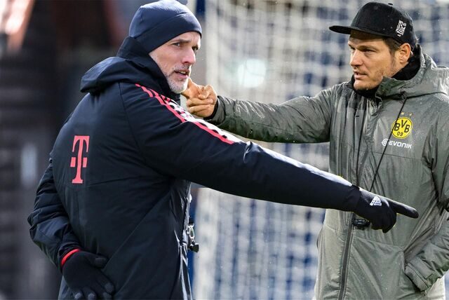 Treffen im Topspiel aufeinander: der neue Bayern-Trainer Thomas Tuchel (l) und BVB-Coach Edin Terzic.