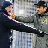 Treffen im Topspiel aufeinander: der neue Bayern-Trainer Thomas Tuchel (l) und BVB-Coach Edin Terzic.