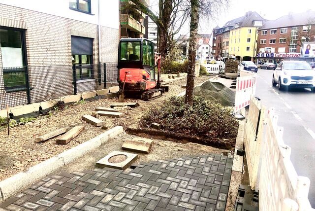Bauerarbeiten an der Hertener Straße
