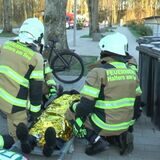 In der Stadtmühlenbucht fand eine spektakuläre Feuerübung statt.