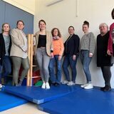 Die Situation in den Kitas spitzt sich zu. Das sagen (v.l.) Alina Moors (Martin-Luther-Kindergarten), Mareike Zaun (St. Andreas Hullern), Johanna Laß (Jugendamt), Eva Garschagen (Familienzentrum Coenzeallee), Daniela Grothusmann (Familienzentrum Laurentius 1), Christina Diekenbrock (Kita Holtwick), Jutta Schulz (Kita Sythen) und Stephanie Löer (DRK-Familienzentrum Sythen).