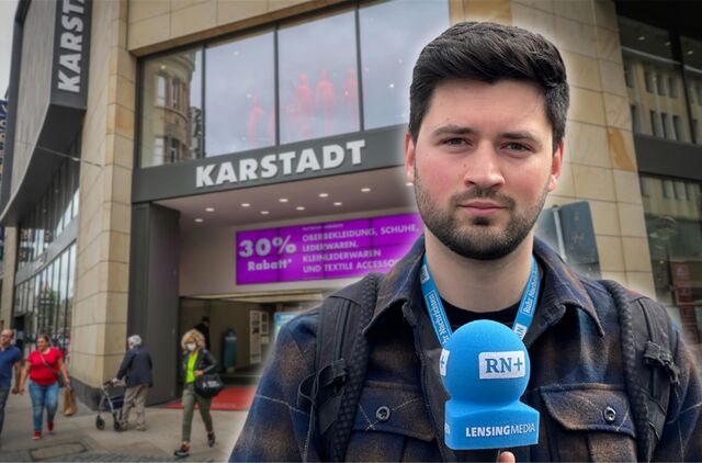 Galeria-Mitarbeitende waren am Mittwoch (12.4.) zum Streik aufgerufen – RN-Reporter Lukas Wittland berichtete von vor Ort.